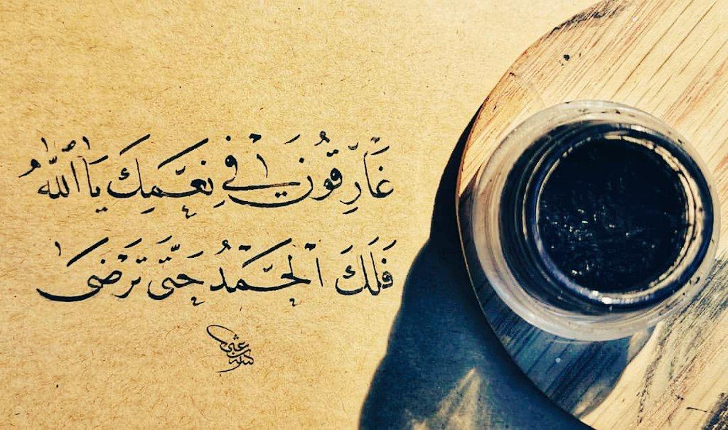 غارقون في نعمك يالله فلك الحمد حتى ترضى