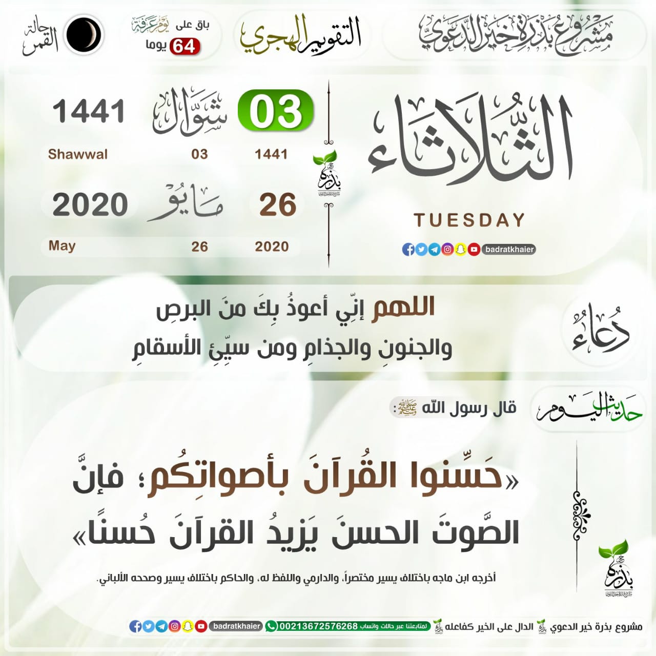 حسنوا القرآن باصواتكم