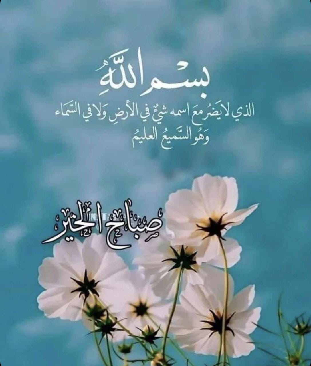 بسم الله الذي لايضر مع اسمه شيء في الارض ولا في السماء وهو السميع العليم