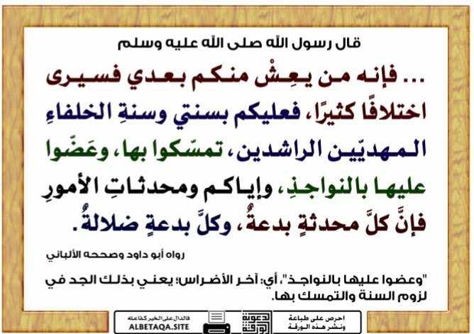 من يعش منكم بعدي فسيرى اختلافا كثيرا