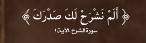 الم نشرح لك صدرك