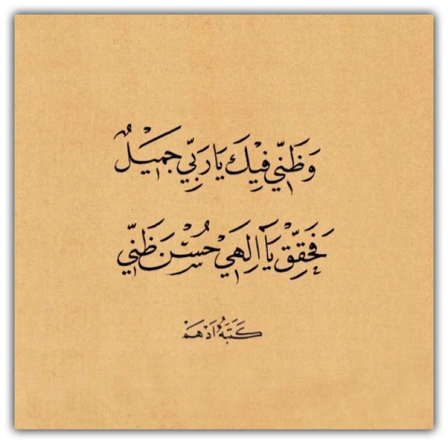 وظني فيك ياربي جميل