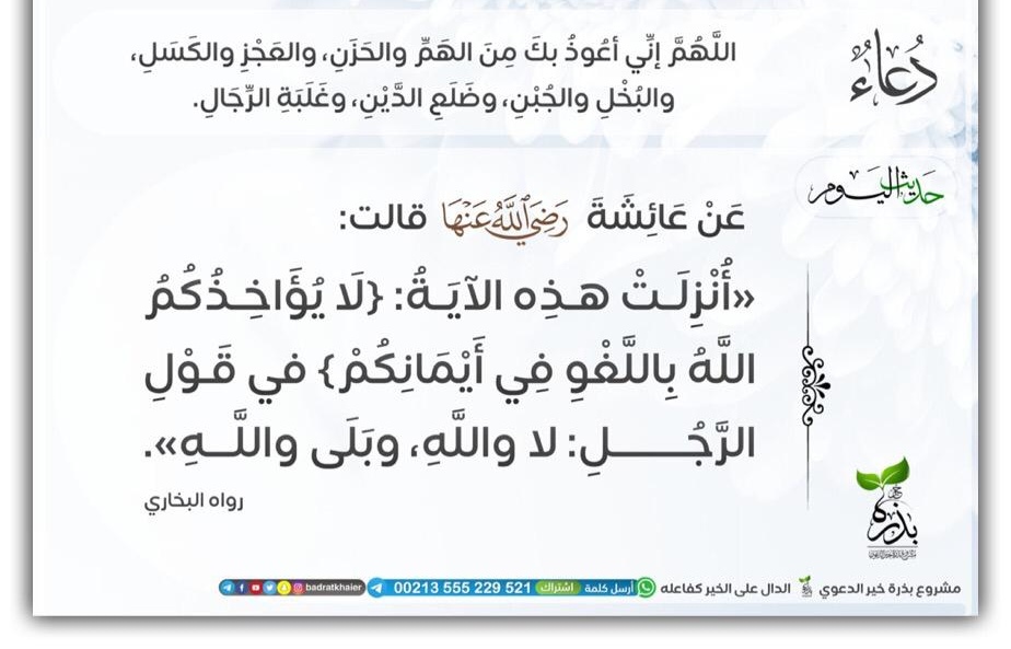 لا يؤاخذكم الله باللغو في ايمانكم
