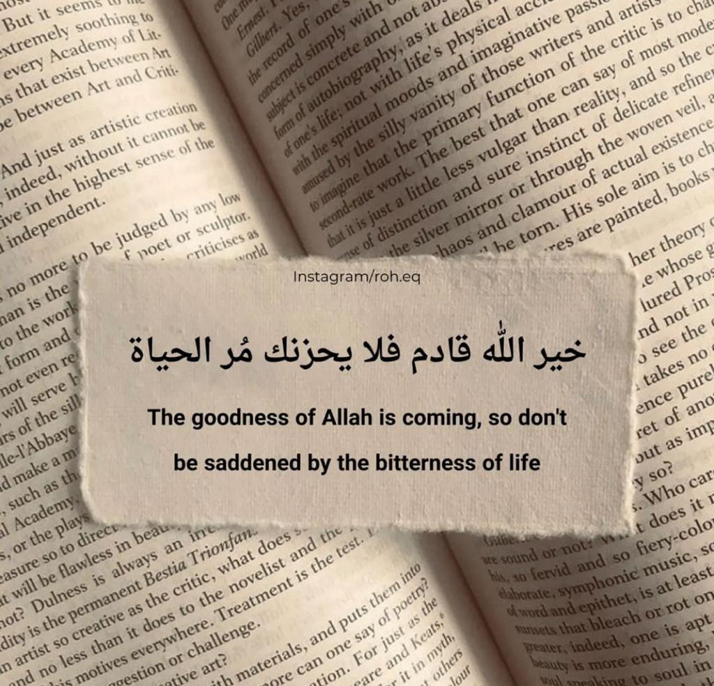 خير الله قادم فلا يحزنك مر الحياة