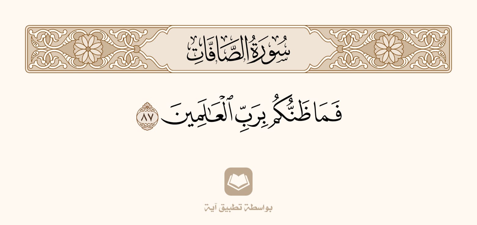 فما ظنكم برب العالمين